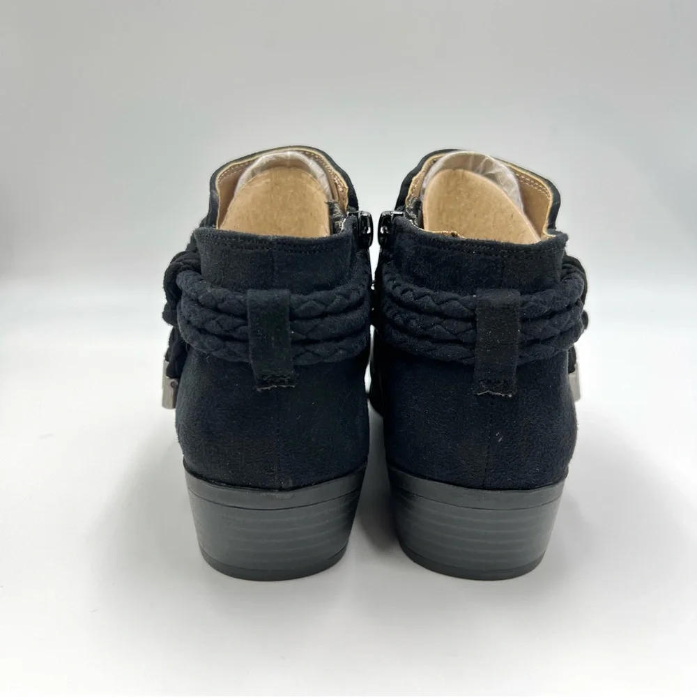 LifeStride Womens Size 6 Black Faux Vegan‎ Suede Leather Microsuede Boots Shoes